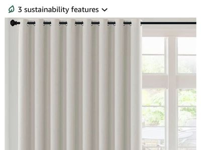 Blackout Ivory curtains 120”x 96” each panel- 2 panels