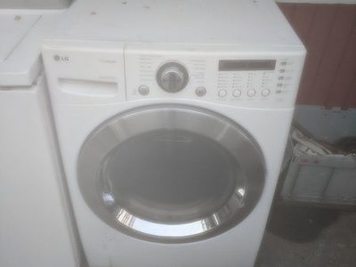 LG Front Load Washer and Dryer Set White Used