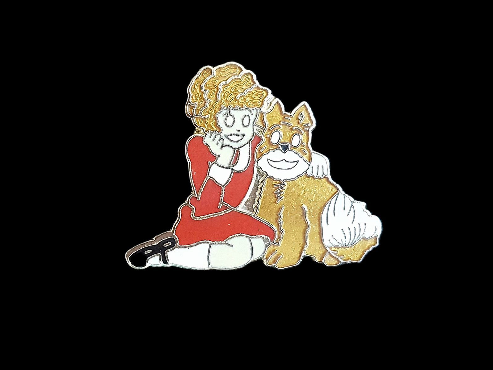 RARE Vintage “Little Orphan Annie & Sandy” Jewelry Pin