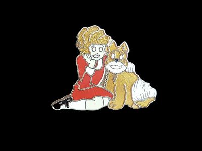 RARE Vintage “Little Orphan Annie & Sandy” Jewelry Pin