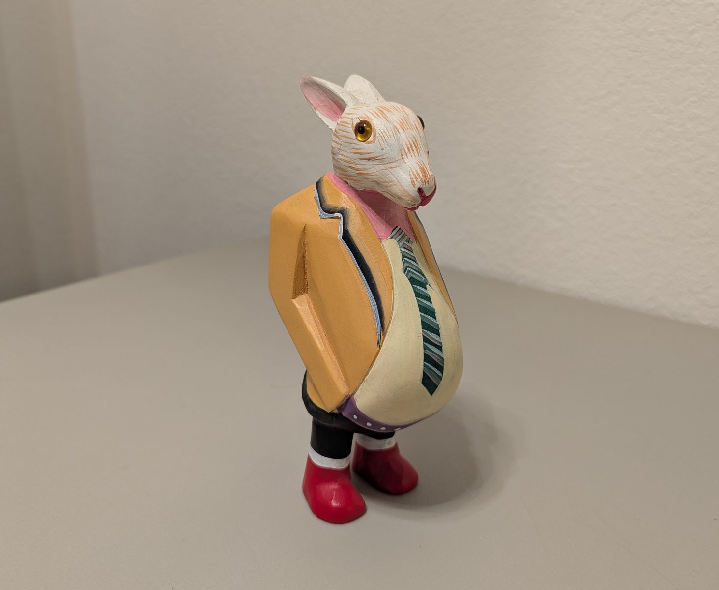 6” alice in wonderland folk art rabbit