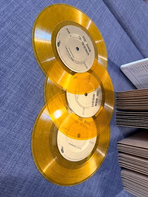 Book of Mormon on "Gold Plates" 16 RPM records in binder, rare, very good condition