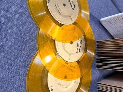Book of Mormon on "Gold Plates" 16 RPM records in binder, rare, very good condition