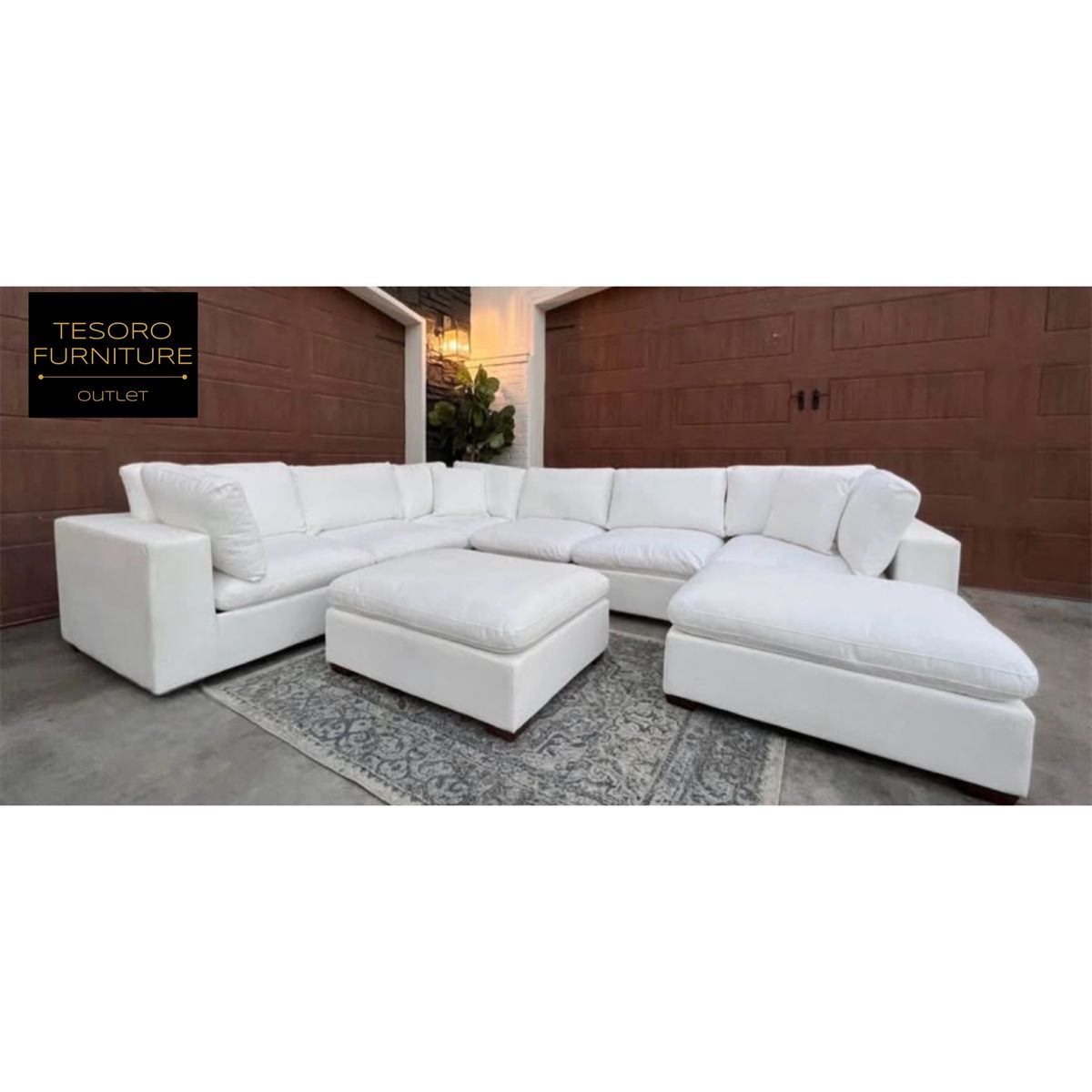 THOMASVILLE LOWELL WHITE SECTIONAL WE OFFER DELIVERY