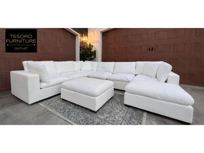 THOMASVILLE LOWELL WHITE SECTIONAL WE OFFER DELIVERY