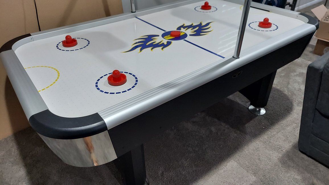 Air Hockey Table w/ Digital Scoreboard, Paddles, Pucks