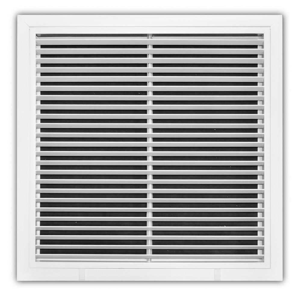 20 in. X 20 in. Aluminum Fixed Bar Return Air Filter Grille in White