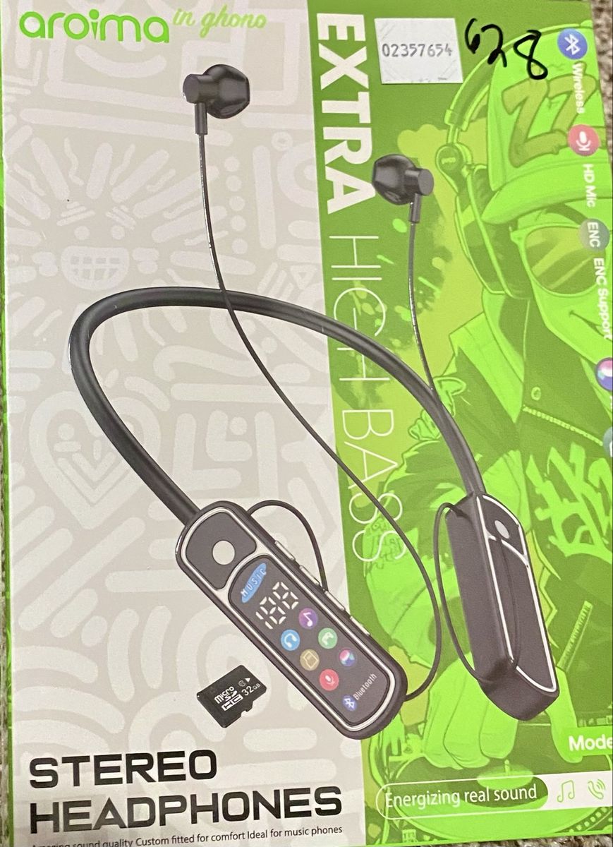 Bluetooth 5.3 Neckband Earbuds – HD Mic/ENC – New