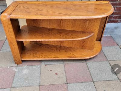 Vintage Mid-Century Corner Entertainment Console