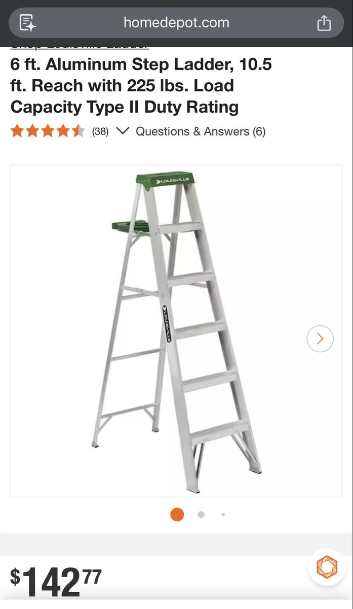 6 Ft Louisville Lightweight Aluminum Ladder