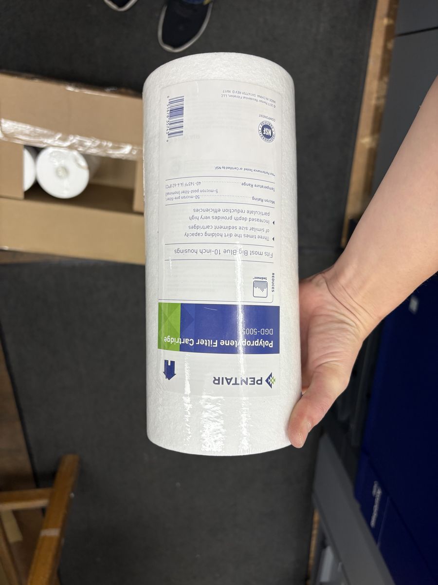 Pentair DGD-5005 Big Blue 10-inch Polypropylene Filter Cartridge, 50/5 Micron, NSF Certified