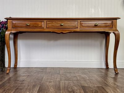 Vintage French Country Oak Console Table / Sideboard