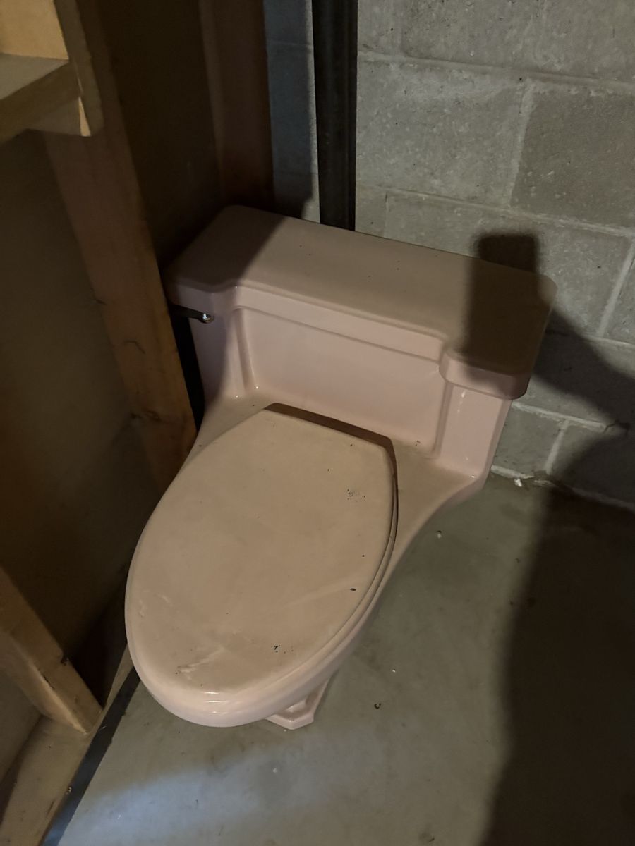 Vintage Pink Toilet - Complete Unit, Used Condition