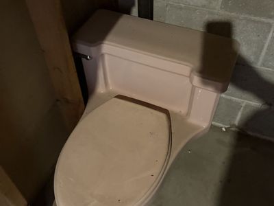 Vintage Pink Toilet - Complete Unit, Used Condition