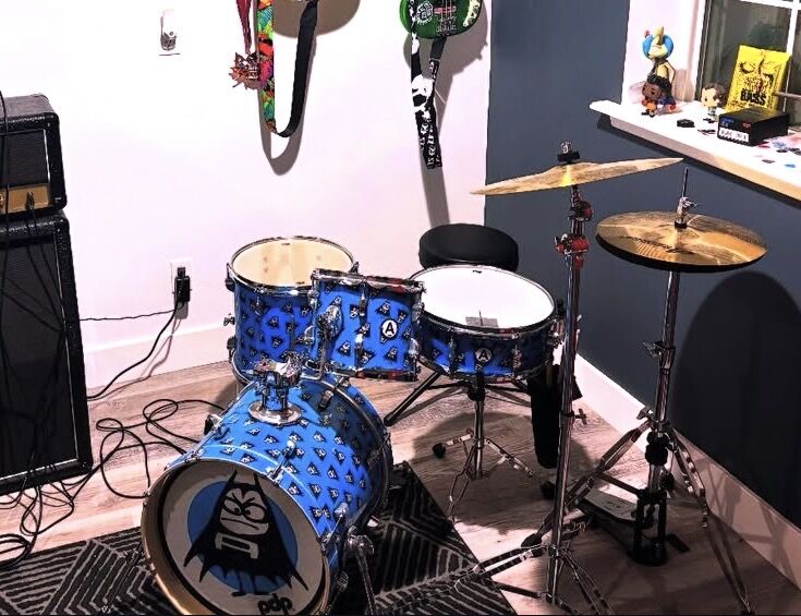 PDP by DW Aquabats Action drums 4-piece shell pack cyan blue
