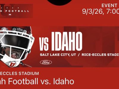 Utah Football vs Idaho Tickets - Section W15, Row 34 (2 Tickets)