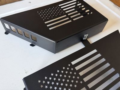 Custom Black Metal Flag Foot Pegs for Jeep Wrangler JK/JL - USA American Flag Design