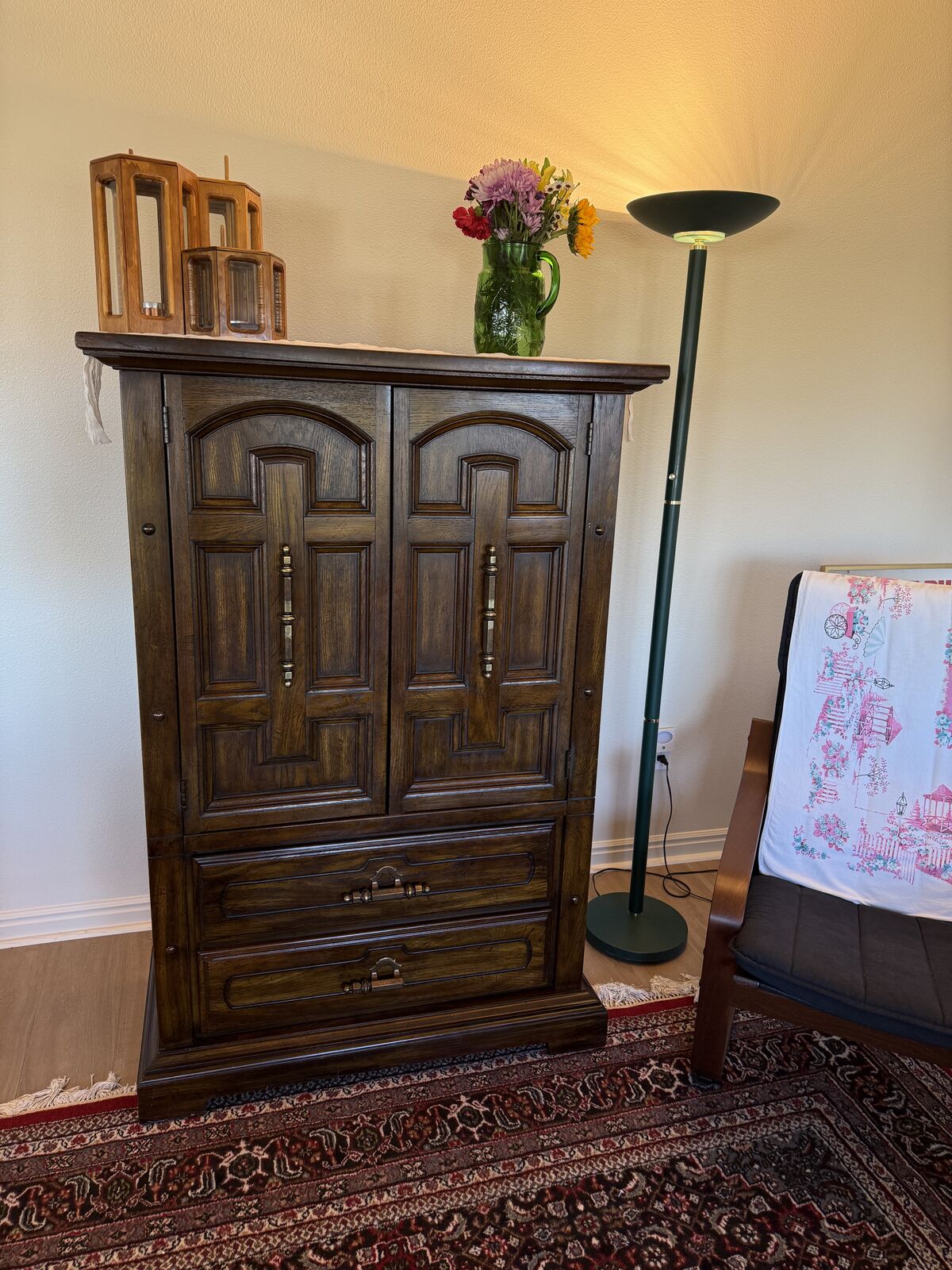 Vintage American of Martinsville Solid Wood Armoire/Cabinet