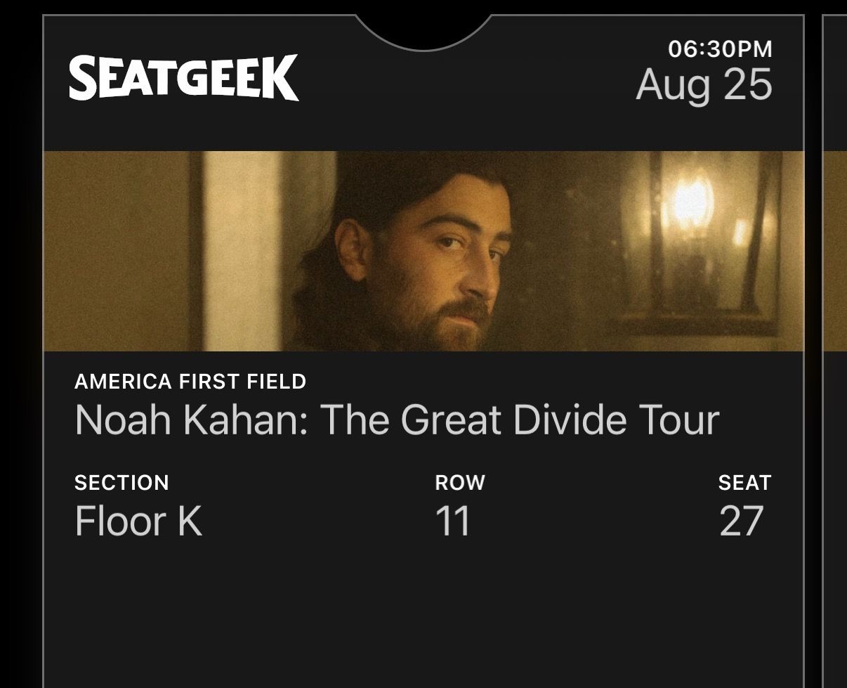 Noah Kahan Floor Tickets