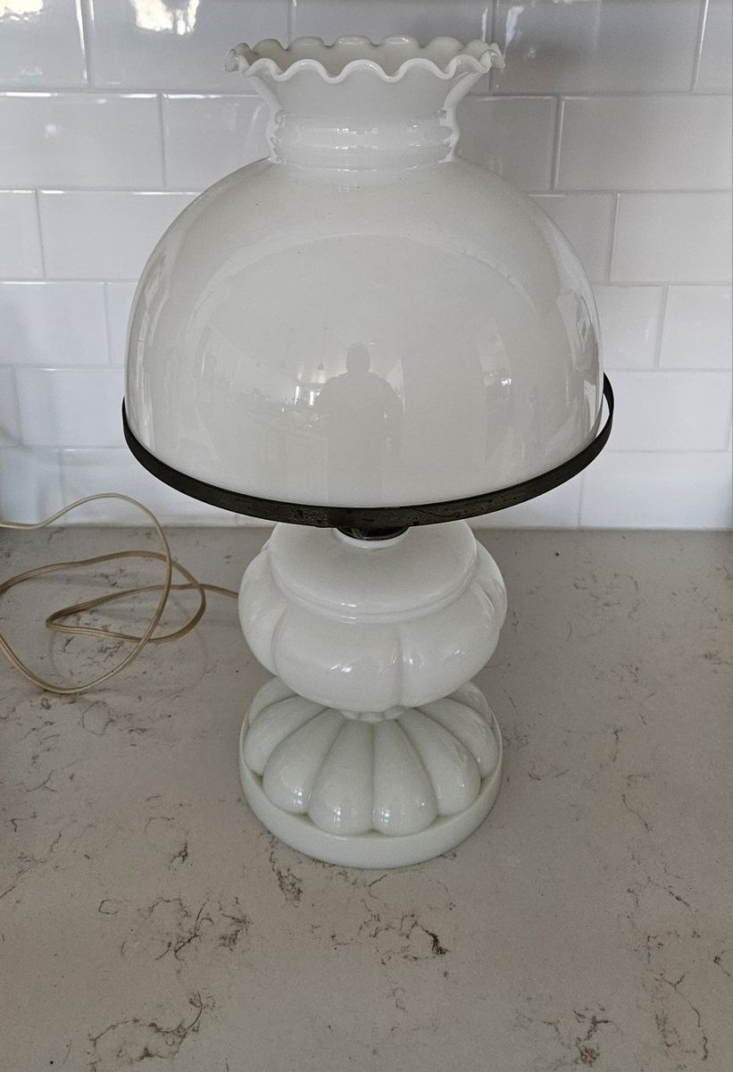 Vintage Milk Glass Lamp