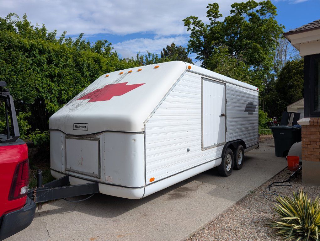 7.5x20' Haulmark Enclosed Car Hauler Trailer with slide out ramps