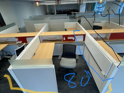 Cubicle - 80" wide x 144" long (35 cubicles)