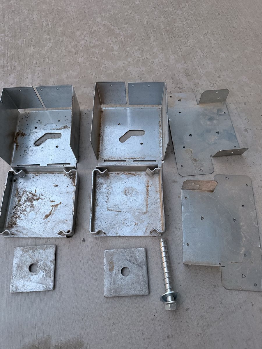 6x6 Galvanized Post Bases Caps and Hardware Brackets