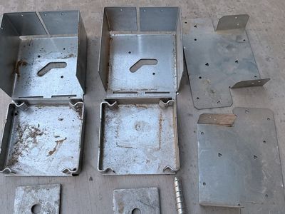 6x6 Galvanized Post Bases Caps and Hardware Brackets