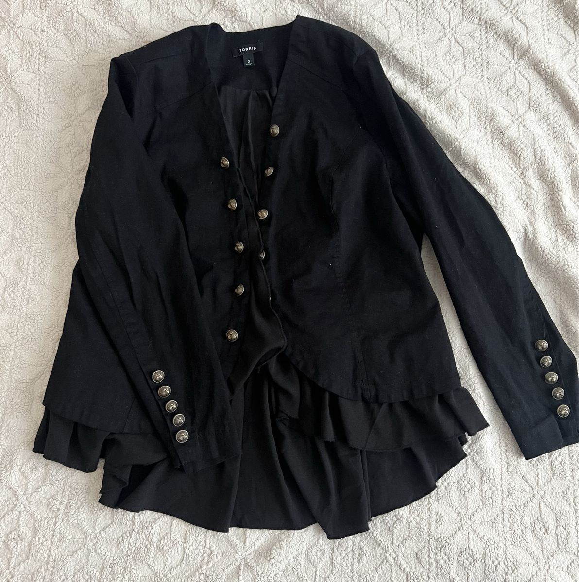 Bundle: Torrid Black Ruffled High-Low Blazer & Classic Business Blazer Bundle Torrid Size 2