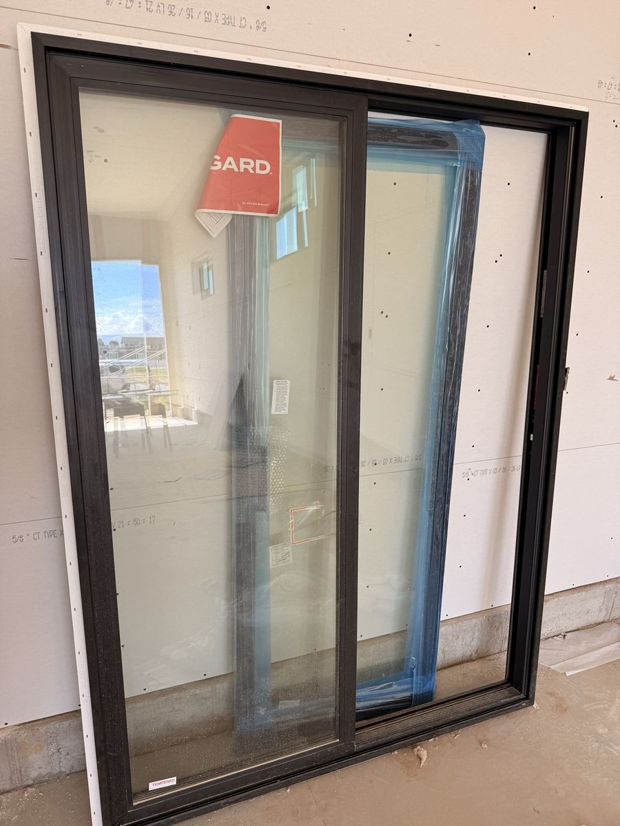 Black Milgard 5 Ft Slider. 6ft Tall.