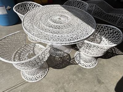Vintage patio set spun fiberglass Russell Woodard
