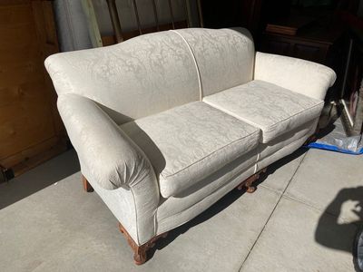 Antique white/light cream sofa