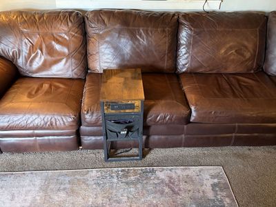 Sectional leather couch