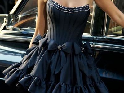 Sherri Hill 56688 Black Corset Strapless Mini Dress