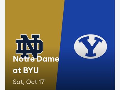 BYU Football vs Notre Dame tickets - Sat Oct 17 - Sec 147, Row 28, Seats 11-14