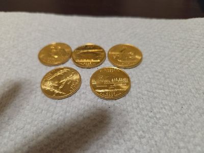 2005 gold plated state quarters uncirclated