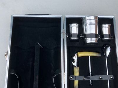 Midcentury Style Cocktail Case Missing the Shaker