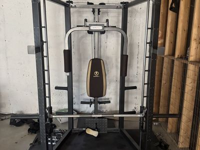 Marcy Smith Machine Cage System SM-4008 with Adjustable Utility Bench - Home Gym