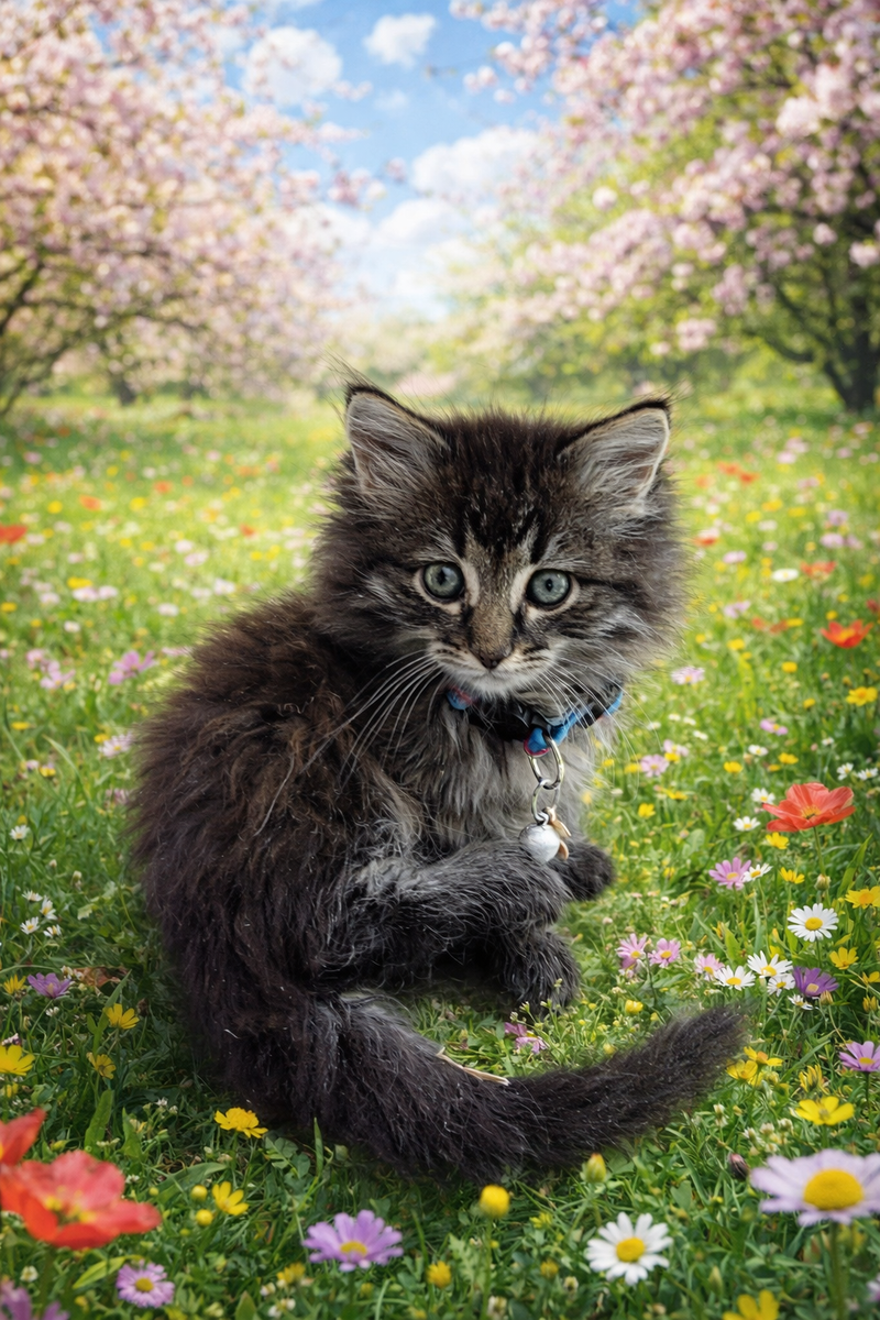 Blueberry -Domestic Long Hair Kitten - Available for Adoption