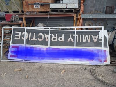 Large Aluminum Sign & Frame