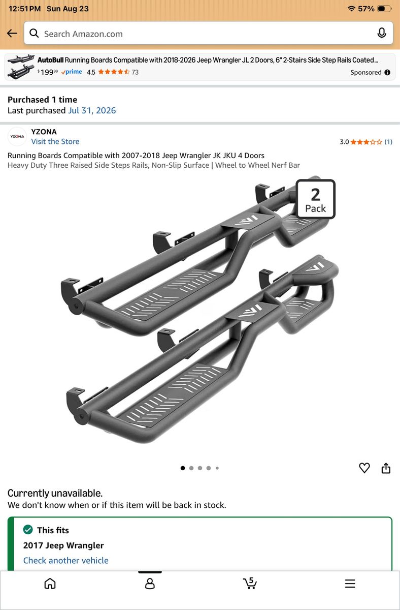 Jeep Wrangler Steps