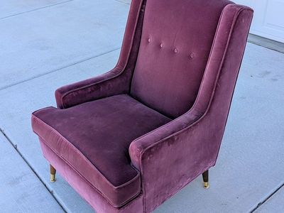 Vintage MCM Velvet armchair