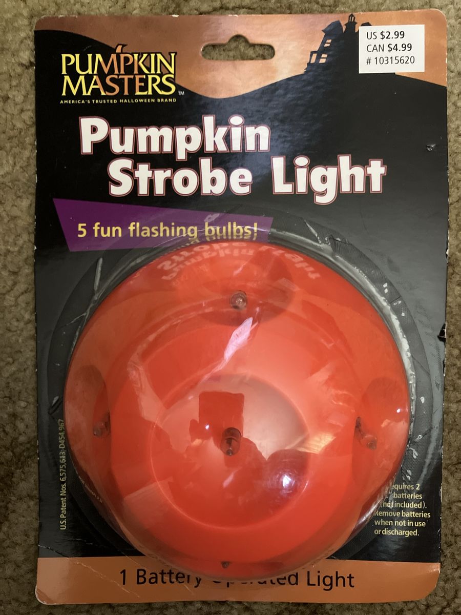 Pumpkin Masters Pumpkin Strobe Light - 5 Flashing Bulbs (New)
