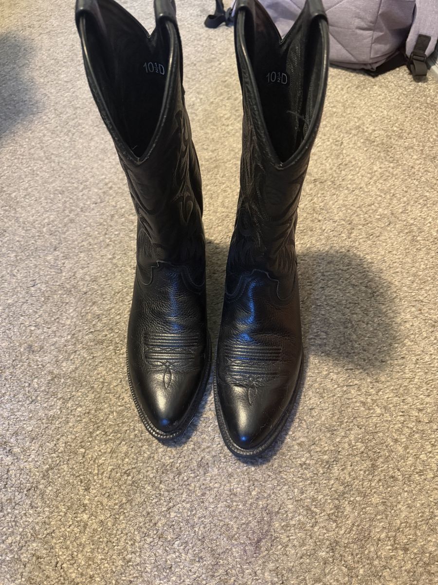 Ariat Men's Black Leather Western Cowboy Boots Size US 10.5D Style 10002218