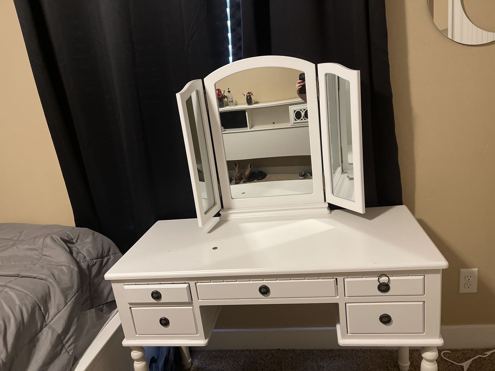 White vanity