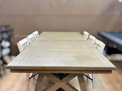 EXTENDABLE DINING SET – SOLID WOOD LAREDO TABLE + 6-8 CHAIRS