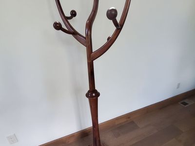 Wooden Tree-Style Coat Rack Stand
