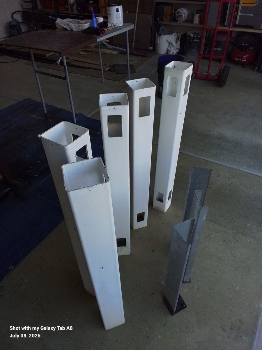 Vinyl  fence posts and supports