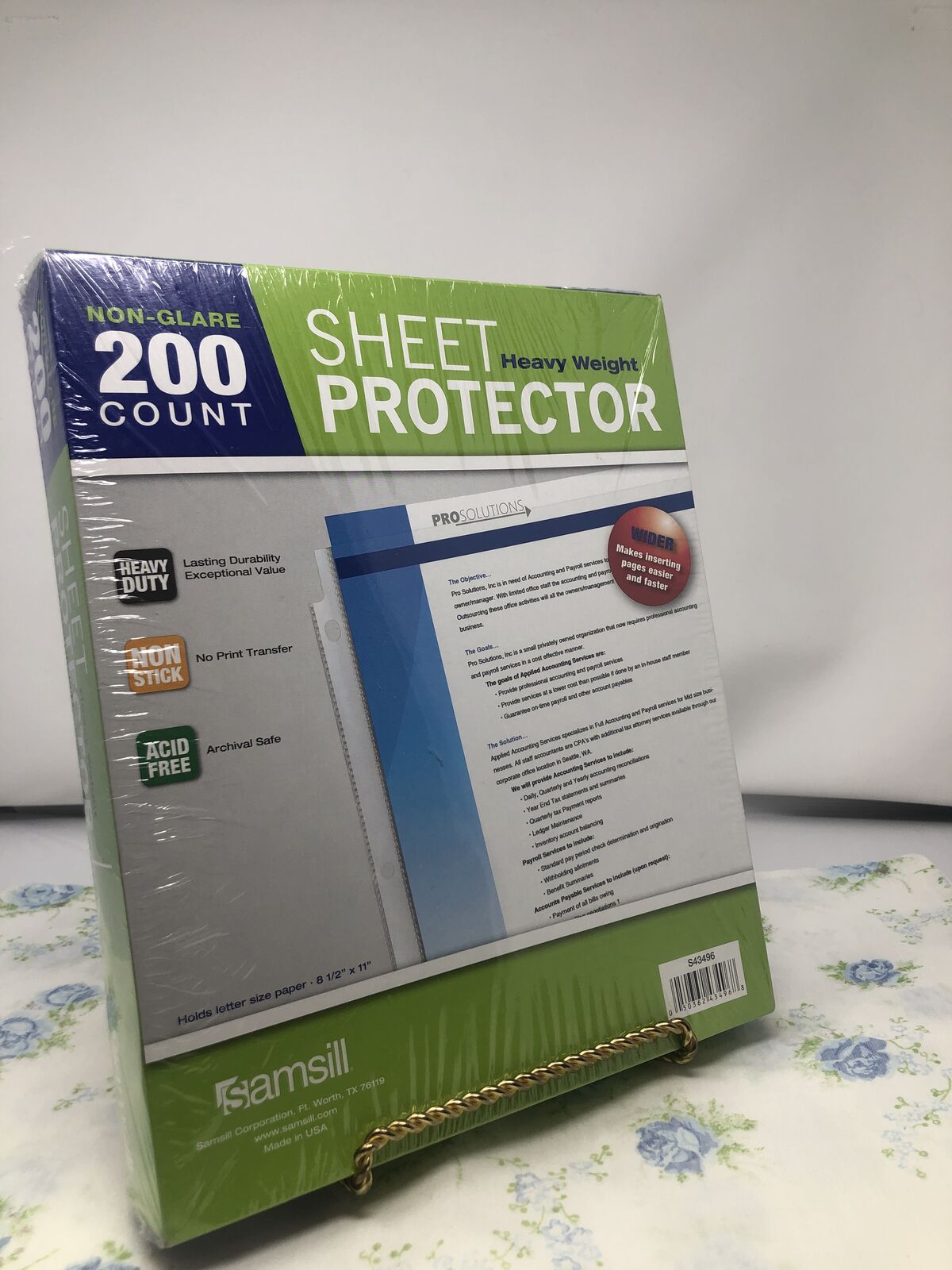 Samsill Heavy Weight Non-Glare Sheet Protecors 200 count