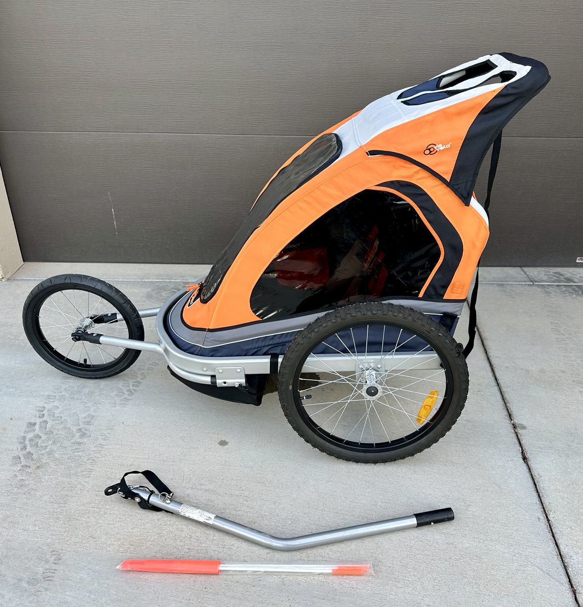 Via Velo 3-In-1 Bike Trailer Jogger Stroller